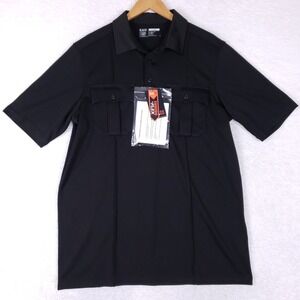 5.11 Tactical Shirt Mens L Tall Enduro‎ Flex Black Short Sleeve Police Duty Polo